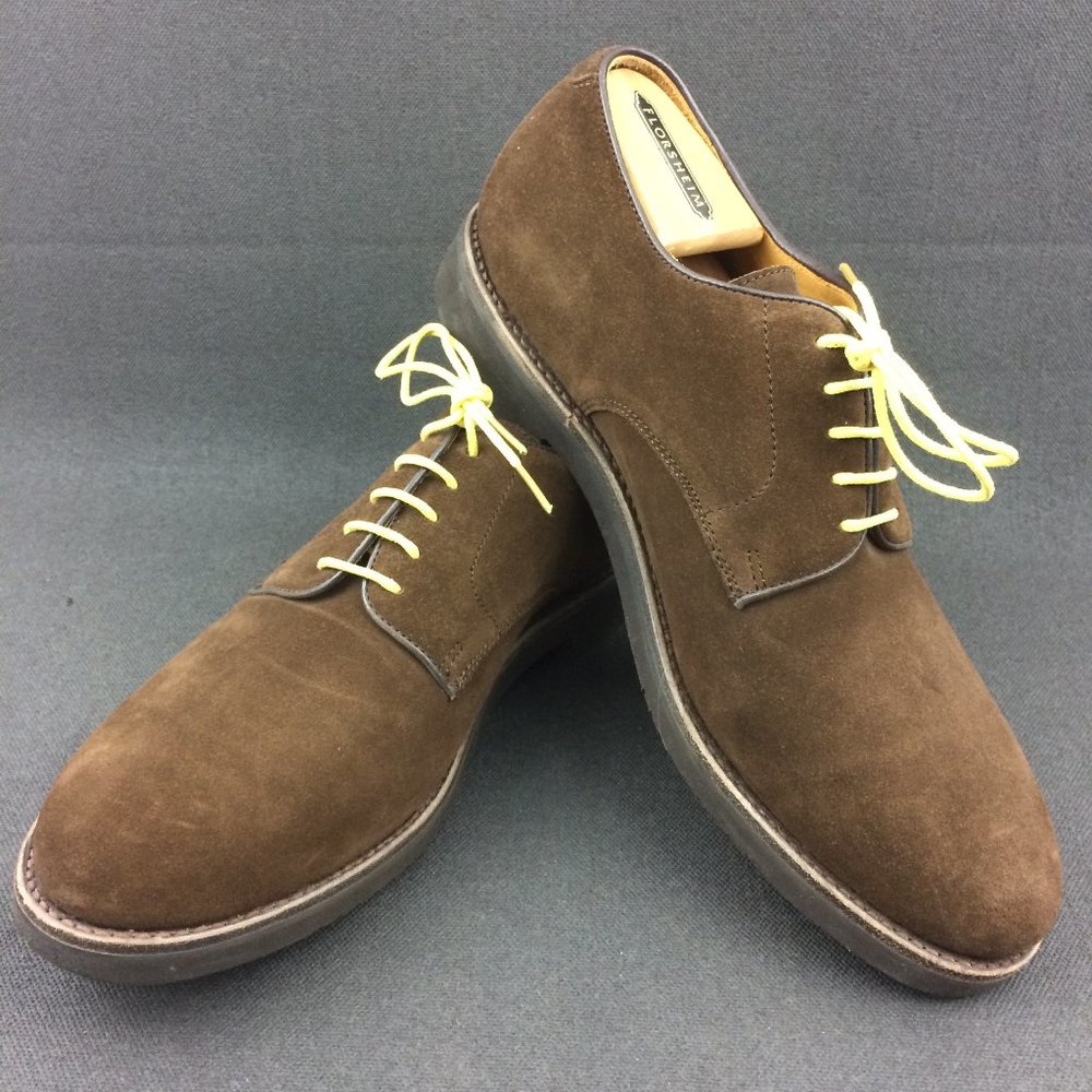 BROOKS BROTHERS 23443 BROWN SUEDE DERBY SHOE 11 D